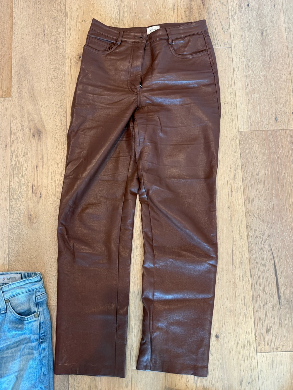 Aritzia Brown Leather Pants